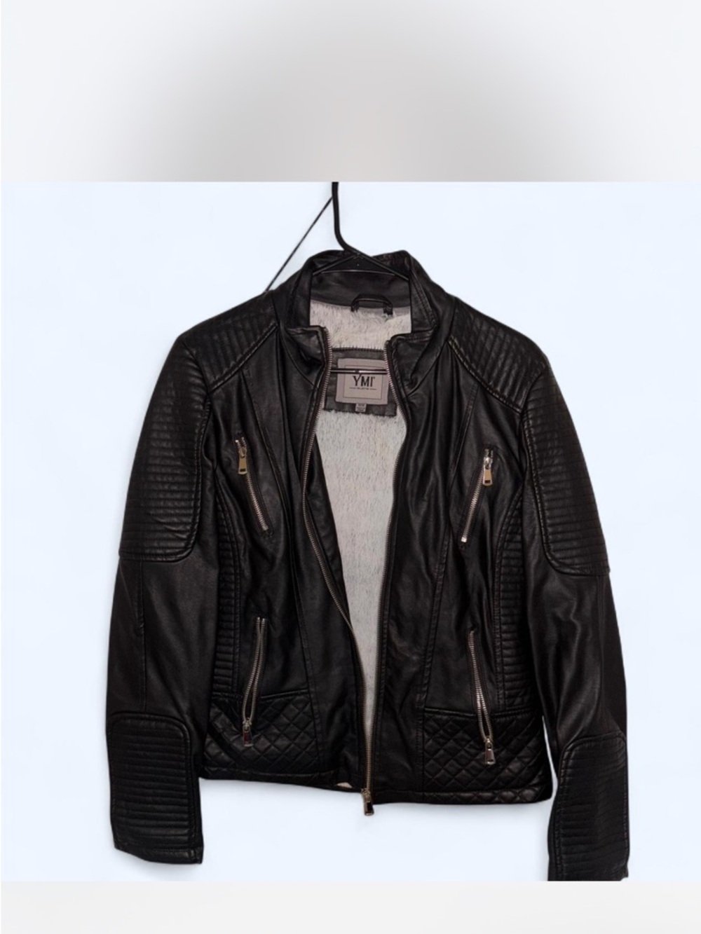 YMI Black Quilted Moto Jacket